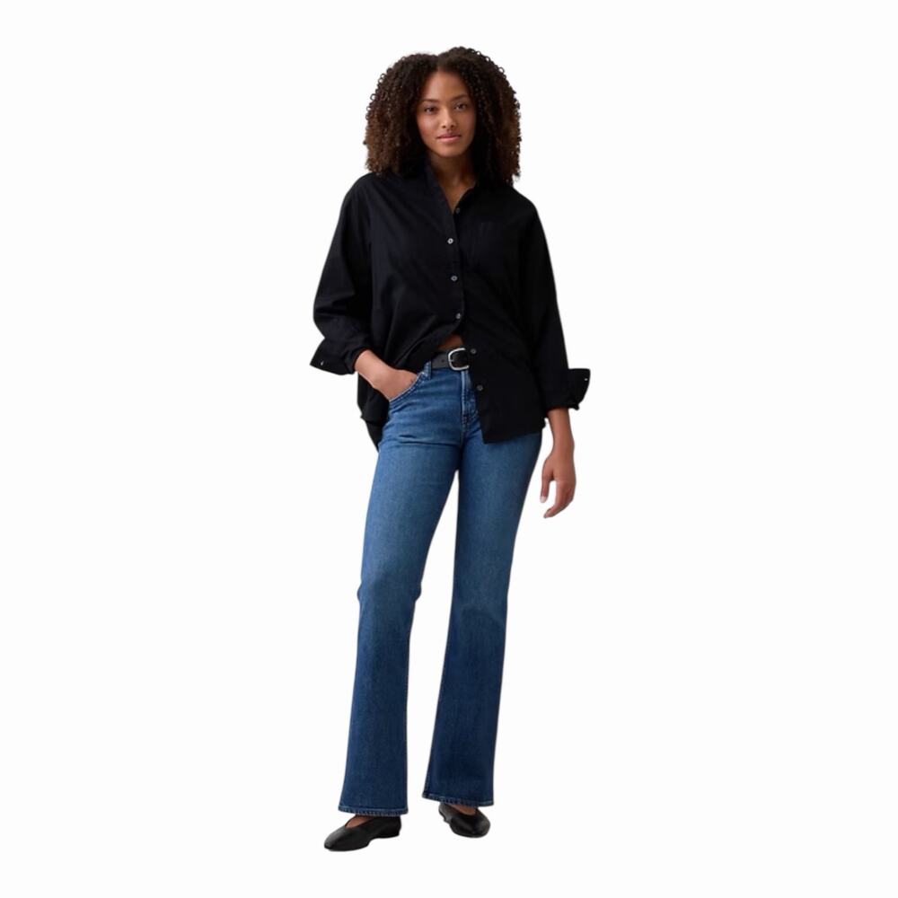 Gap Mid Rise Baby Boot Jeans Dark Wash Washwell Stretch Denim Women 30/10R NWOT